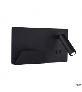 Liseuse noir gauche avec port USB | Somnila-SLV-1003455-IM#45347