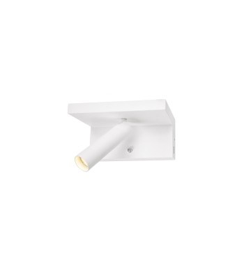 Liseuse blanche Led blanc chaud variable avec ports USB | Fido-SLV-1002140-IM#45408