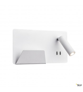 Liseuse blanche gauche avec port USB | Somnila-SLV-1003457-IM#45411
