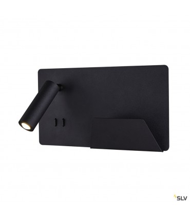Liseuse noir droite avec port USB | Somnila-SLV-1003456-IM#45420