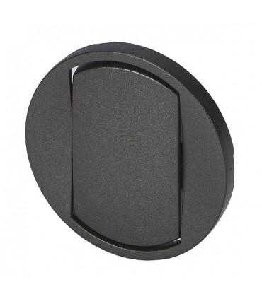 Enjoliveur pour interrupteur ou poussoir simple Céliane Graphite-Legrand-067901-IM#45604