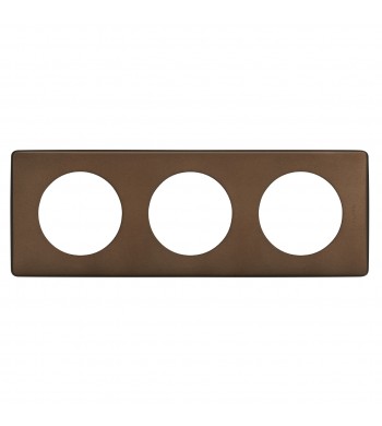 Legrand Céliane Plaque 3 postes Chocolat REF 66793 HORIZONTALE