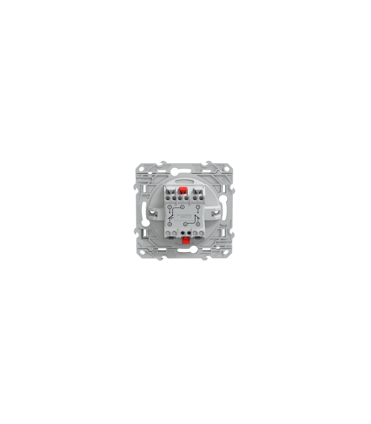 Interrupteur Poussoir Va Et Vient Schneider S320285 | Combinaison Interrupteur Va et Vient + Bouton Poussoir Blanc | Ovalis
