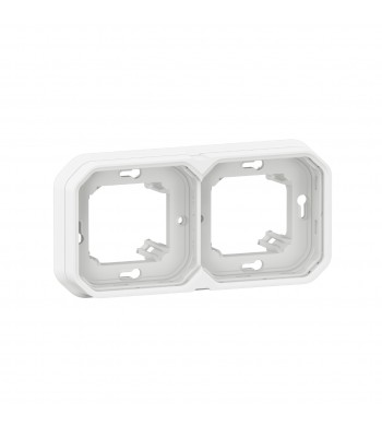 Support encastré 2 postes montage H/V Plexo blanc-Legrand-069694L-IM#45913