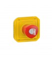 Coup de poing d'urgence à clé Plexo composable jaune