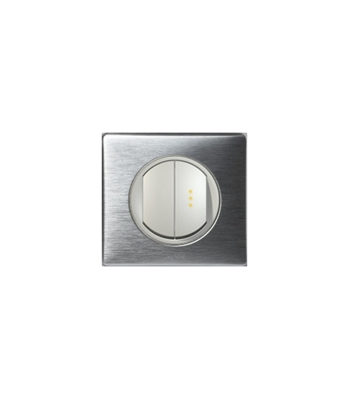 Interrupteur Va et vient Avec Voyant Lumineux Legrand Legrand NC3051 | double interrupteur va et vient 1 à Voyant Lumineux 1 normal Céliane Alu