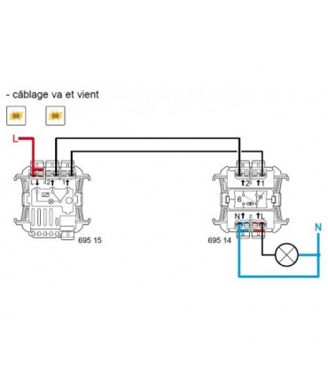 va et vient témoin câblage existant Mécanisme seul - Blanc-Legrand-069614