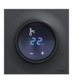 Thermostat d'ambiance fil pilote digital Odace anthracite complet