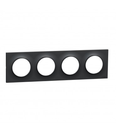 Plaque Odace Styl 4 postes Anthracite