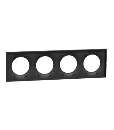 Plaque Odace Styl 4 postes Anthracite