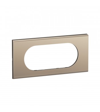 CP2108 Plaque Céliane Matière Nickel Satiné 4/5 modules (2 postes)